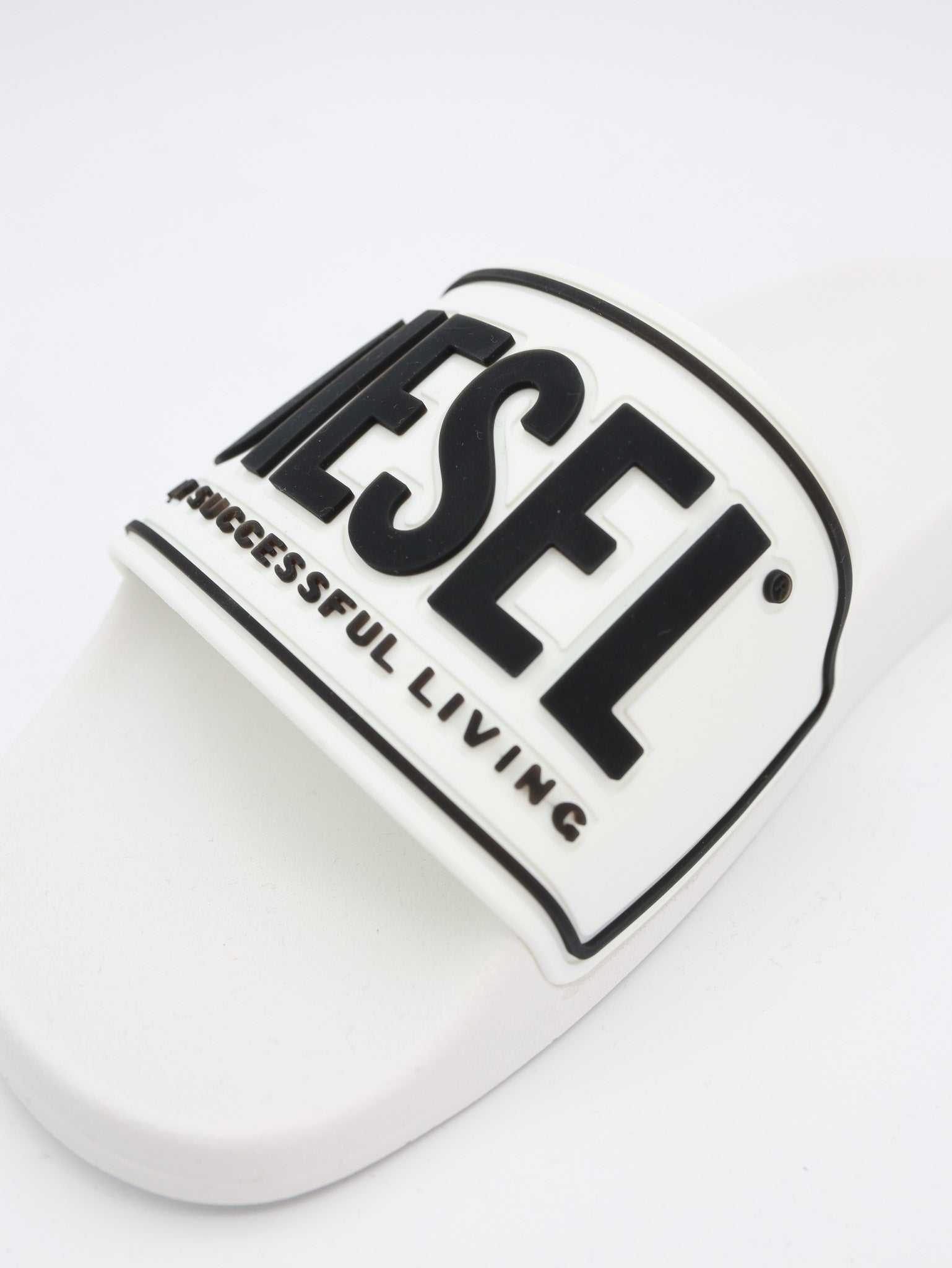 Diesel Slide Mayemi Logo White